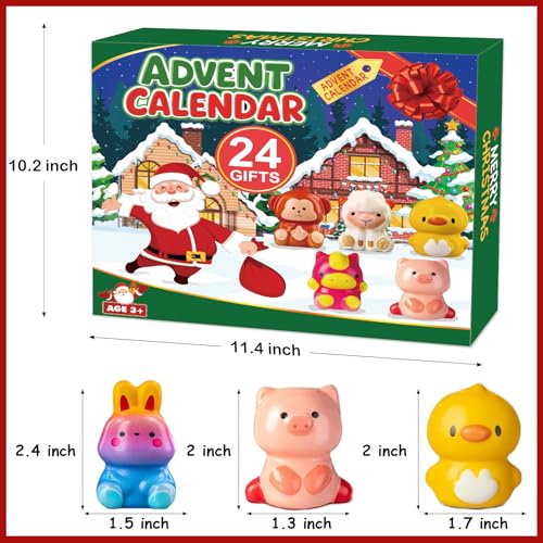 2025 Christmas Advent Calendar with 24 Slow Rising Toys H476890