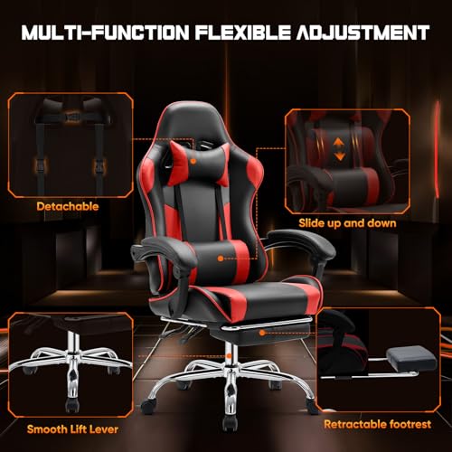Ergonomic Computer Chair with Footrest and Lumbar Support S805707