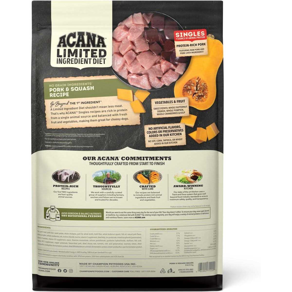 Pork Squash Dry Dog Food Q12690