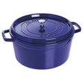 Dark Blue Cast Iron Round Dutch Oven K5064