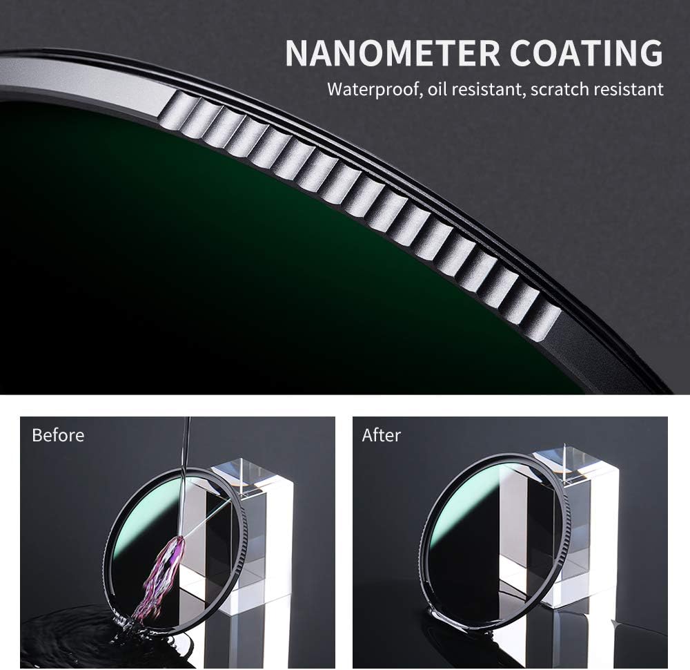 49mm Fixed ND Lens Filter Kit, Neutral Density ND4 ND8 ND64 ND1000 Filter Set with 4-Filter Pouch U406