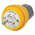 Yellow NEMA L15-30P Lock Plug, 30A, 3 Phase 250V AC, 3 Pole, 4 Wire U374974