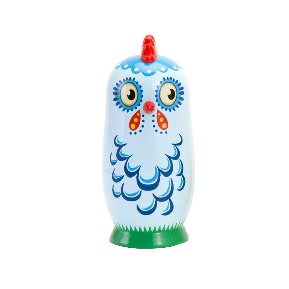 5Pcs/Set Russian Animal Chicken Nesting Dolls Matryoshka Kids Toy A14095