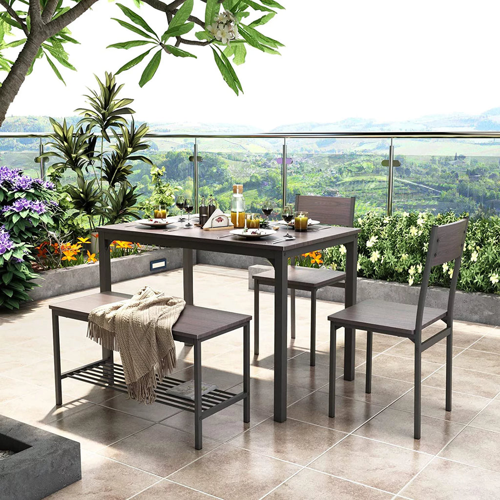 4 Person Dining Table Set with 2 Chairs and 1 Bench T10988