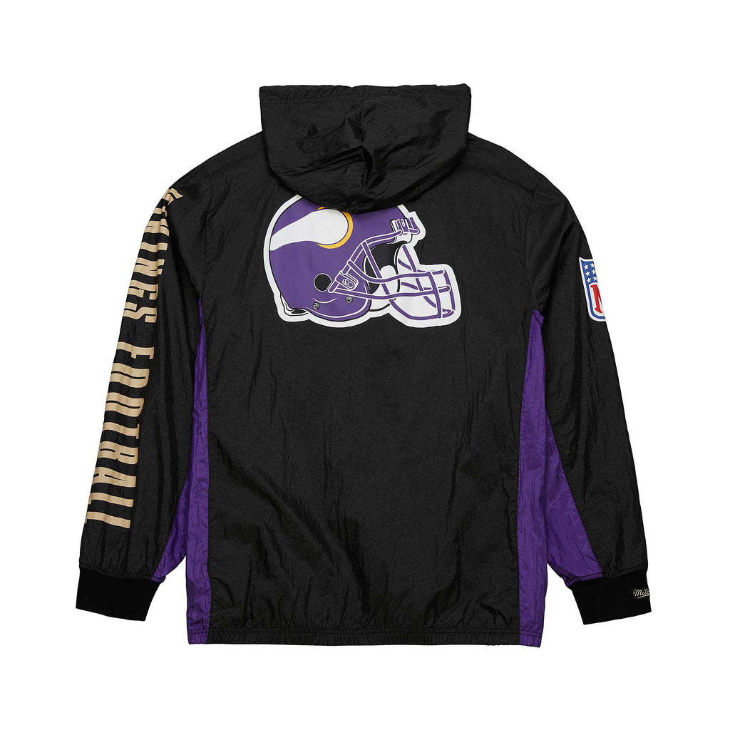 Black Minnesota Vikings Quarter-Zip Windbreaker Jacket Q67062