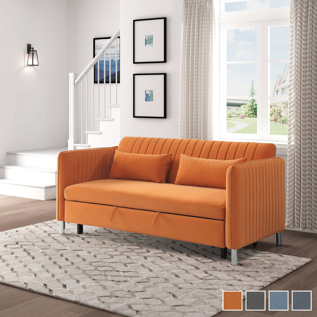 Convertible Sofa Bed Brownish Grey N19724