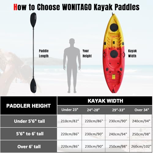 Adjustable Carbon Fiber Kayak Paddle Y2574