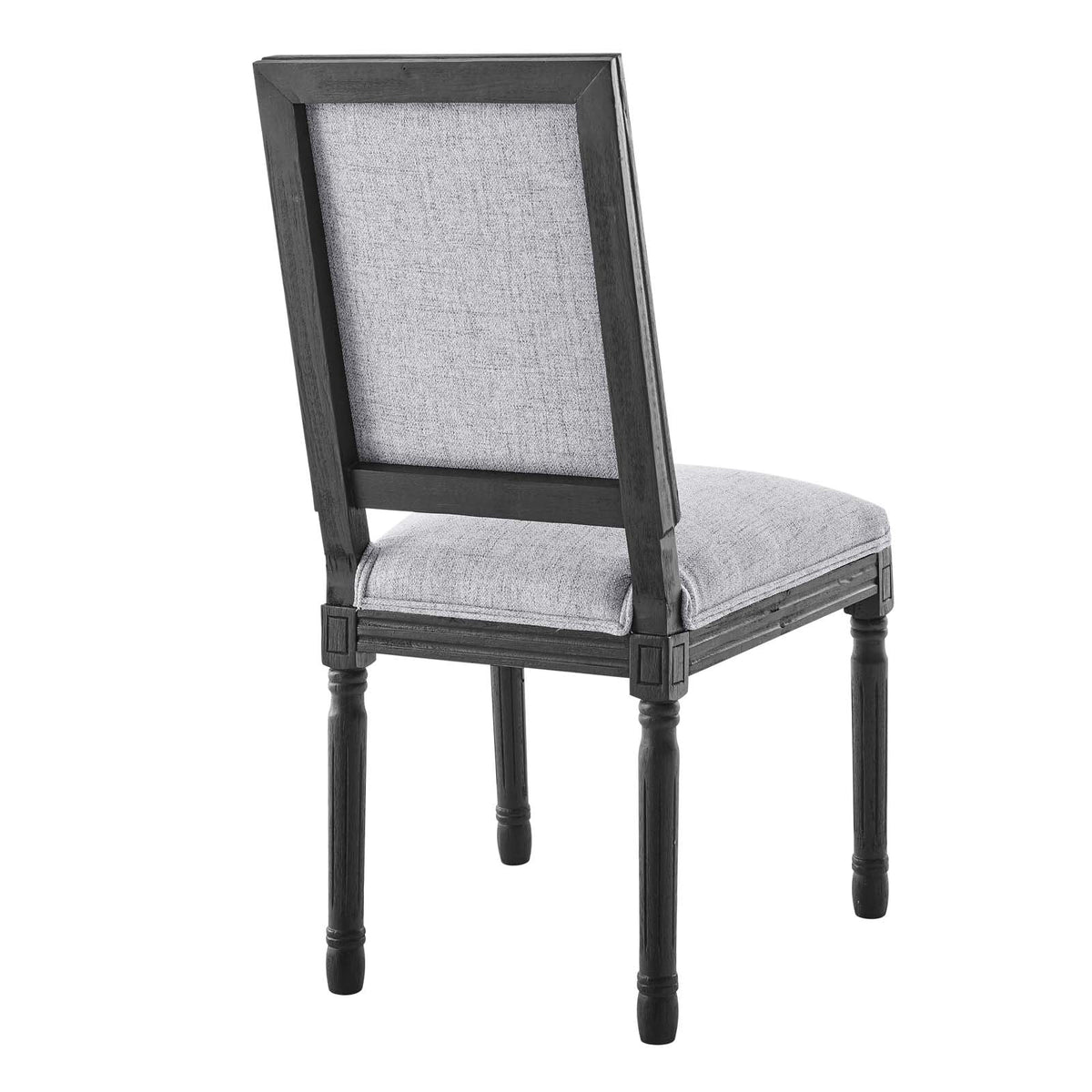 Black Light Gray Upholstered Fabric Dining Side Chair O80584