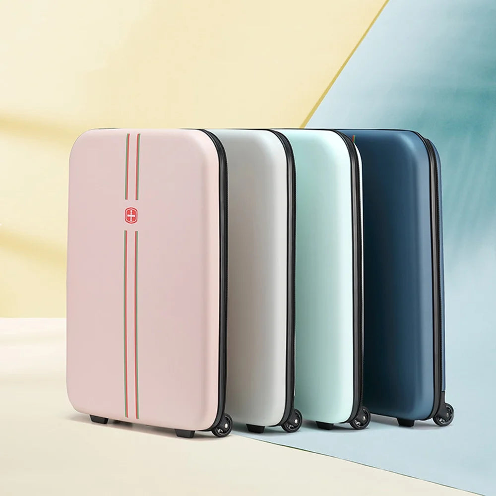 Blue 24 Inch Collapsible Suitcase H271
