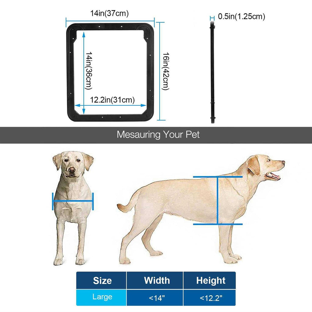 Lockable Dog Screen Door 12x14x0.4 Inch H97253