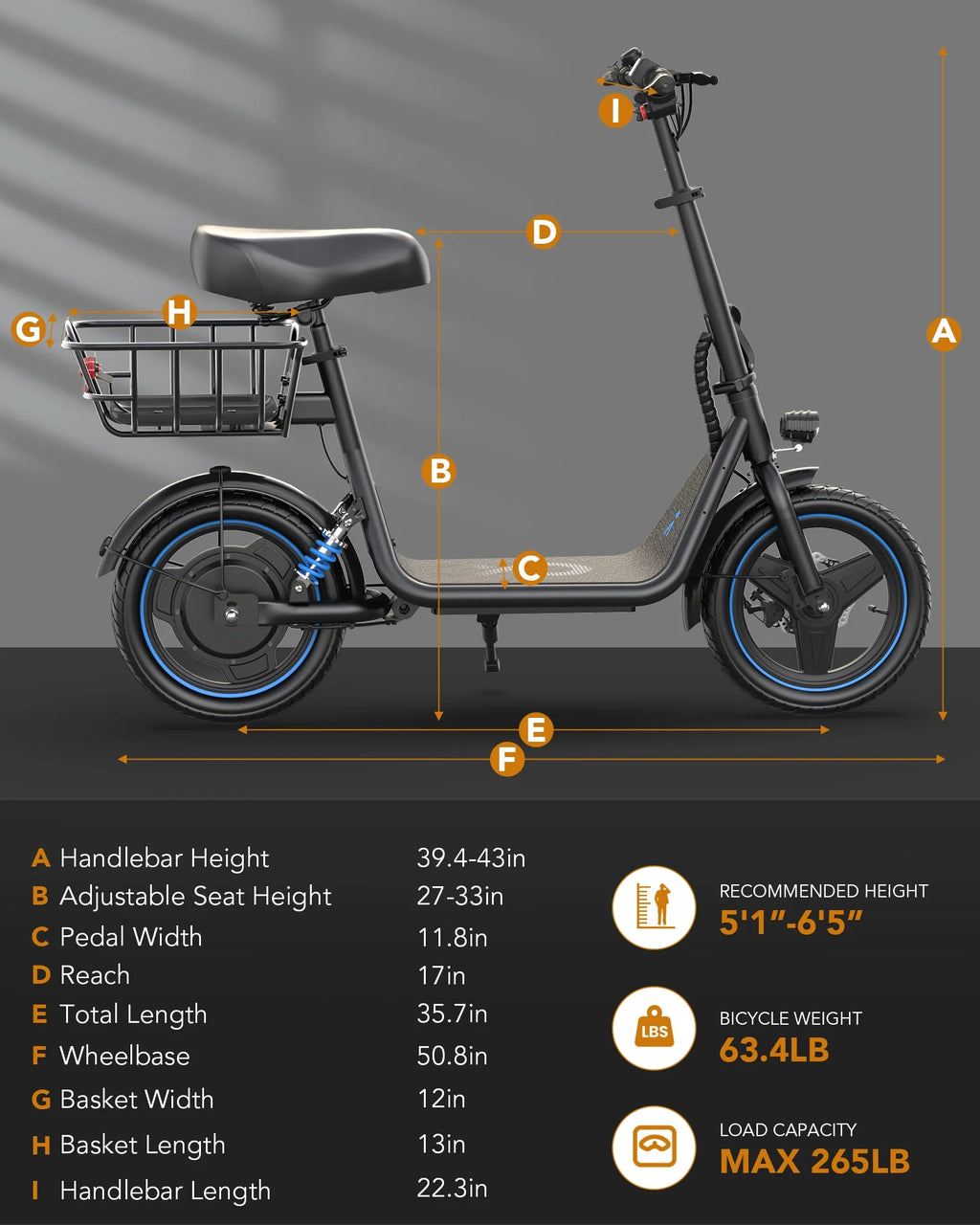 600W Electric Scooter with Seat H227