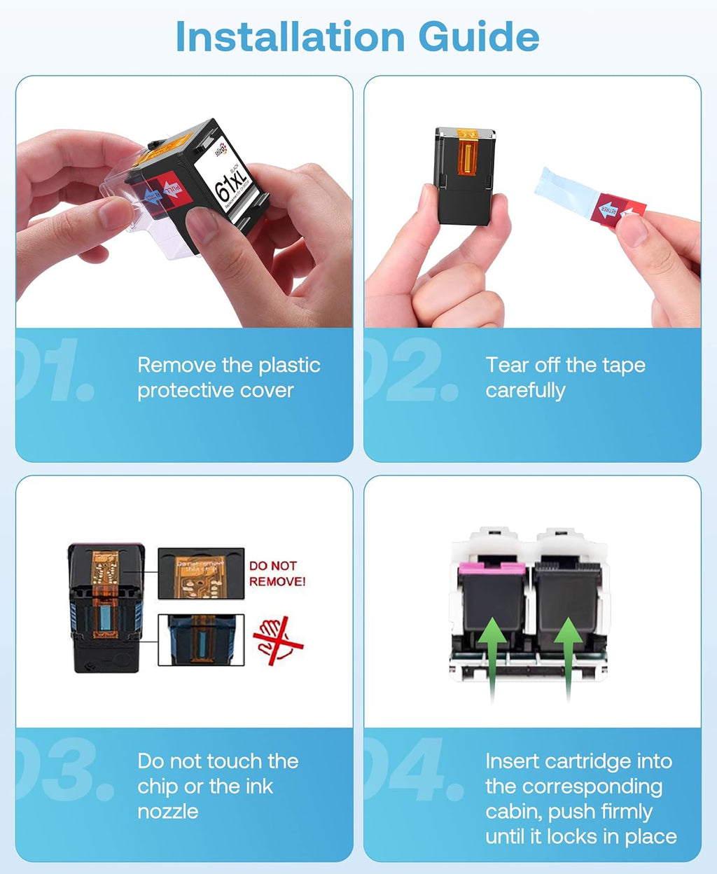 2 Black 61XL Ink Cartridge Combo Pack M791