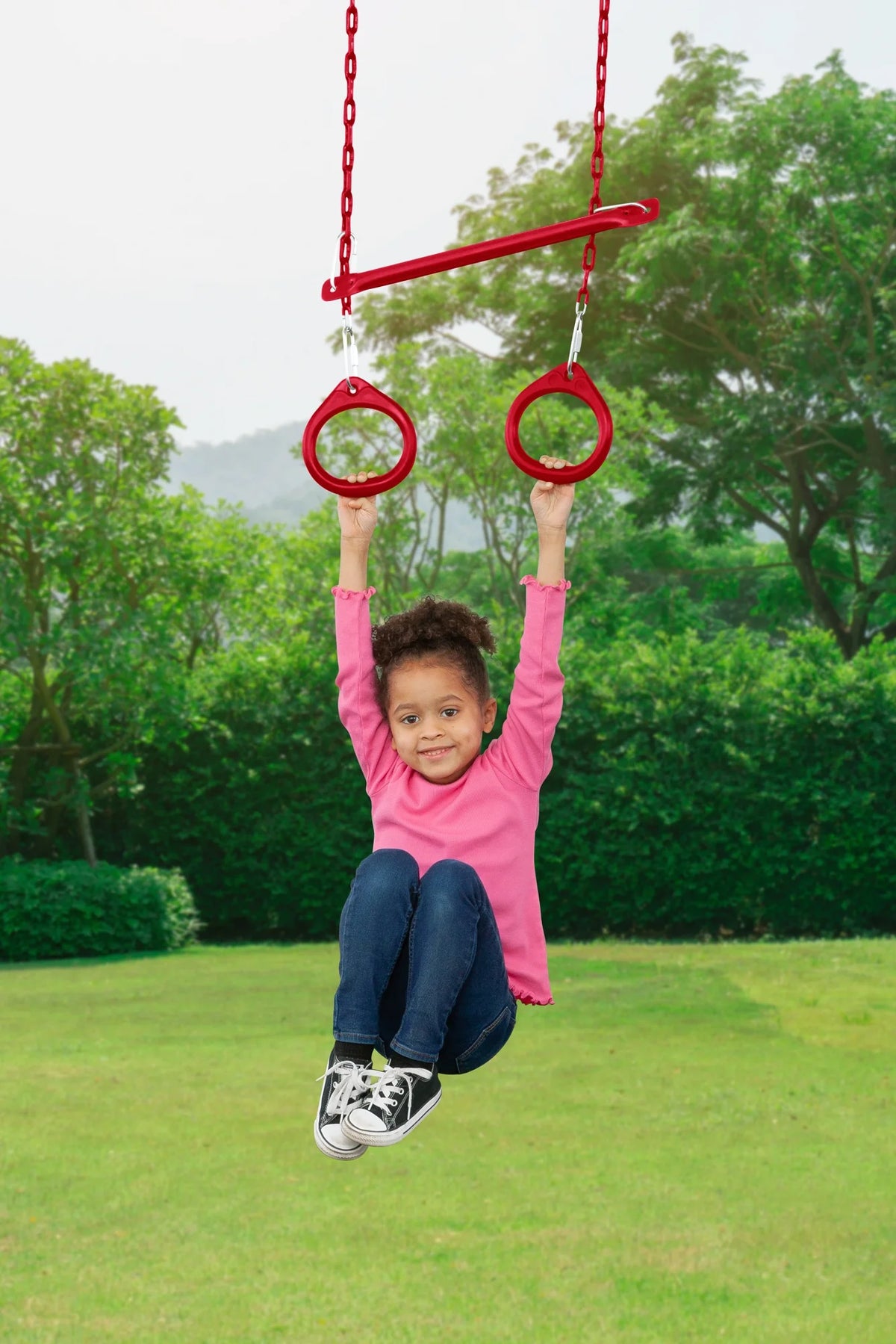Cedar Swingset with Belt Swings and Trapeze Bar Q107132