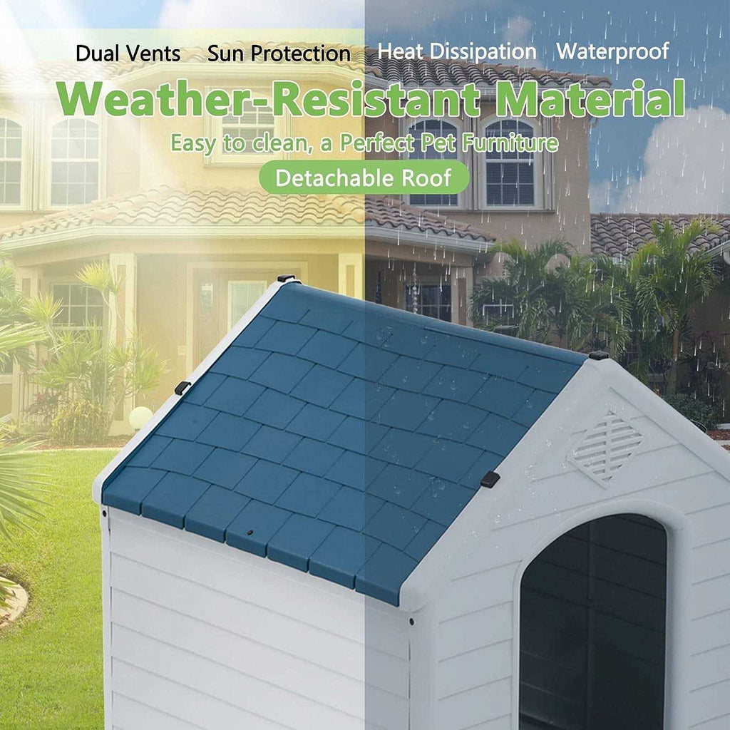 Waterproof Plastic Dog House with Vent and Raised Floor S601