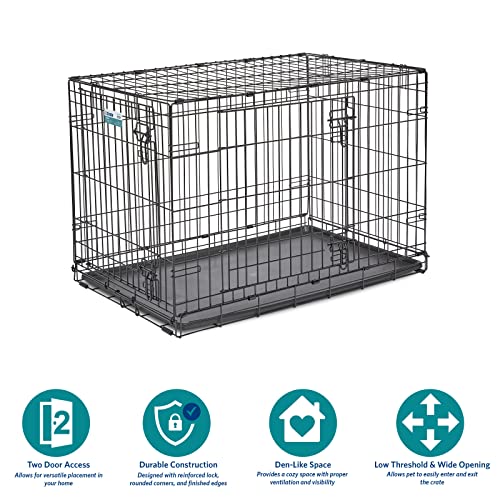 Single & Double Door Dog Crate with Leak-Proof Pan Y5235