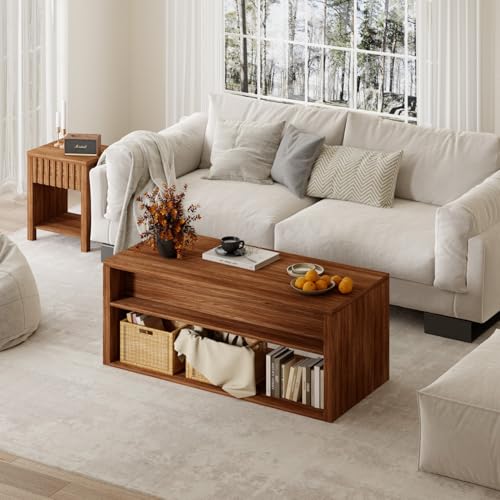Lift Top Coffee Table with Storage Shelf M7876