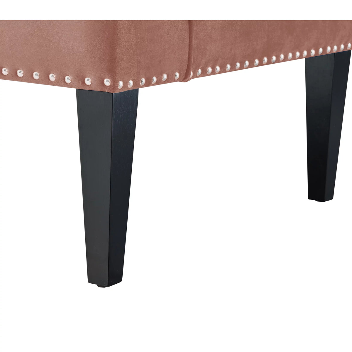 Blush Velvet Upholstered Bench U7731