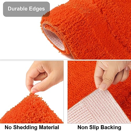 3 Piece Non Slip Absorbent Microfiber Shaggy Bathroom Rug Set A577