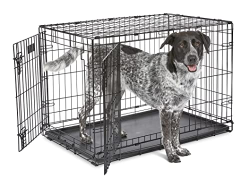 Single & Double Door Dog Crate with Leak-Proof Pan Y5235