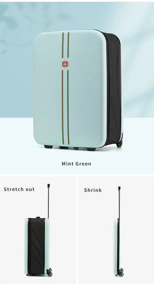 Blue 24 Inch Collapsible Suitcase H271