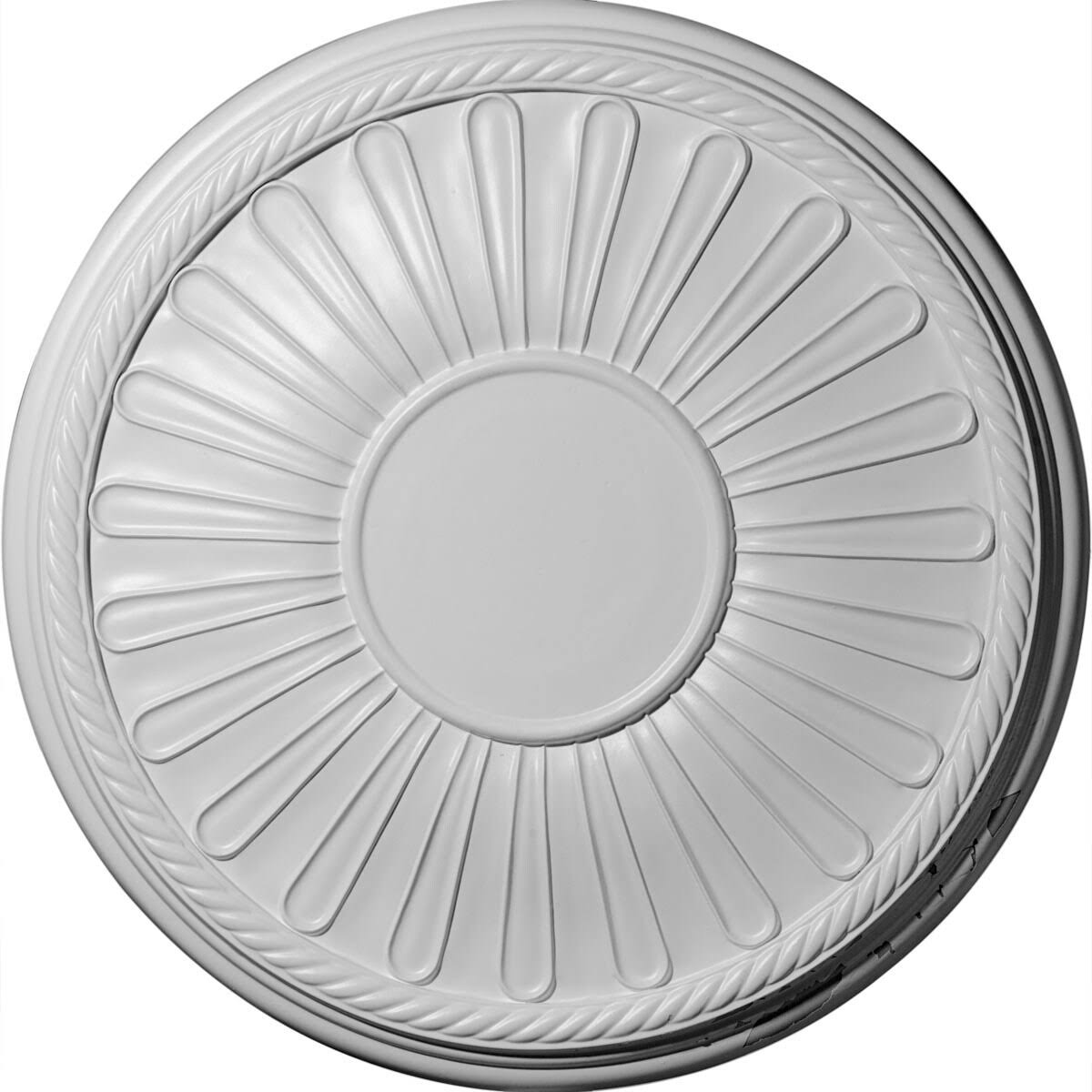 19 7/8x22OD x 1 1/4x22P Ceiling Medallion Hand-Painted Pot of Cream Crackle M449