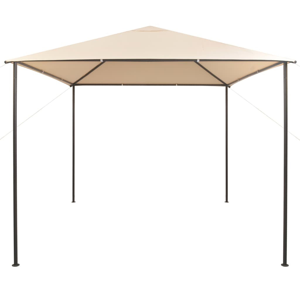 Beige Steel Gazebo Tent Canopy I19446