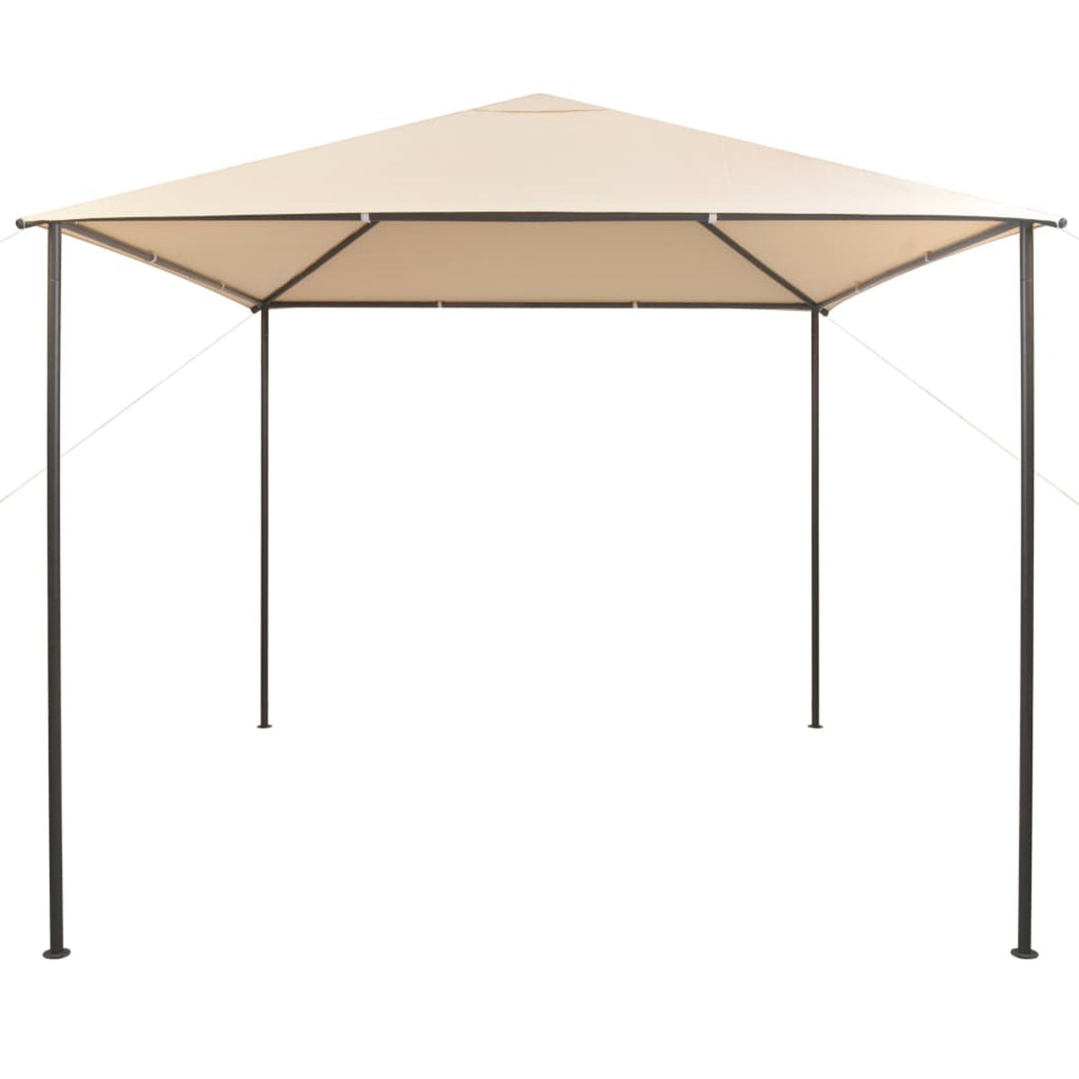 Beige Steel Gazebo Tent Canopy I19446
