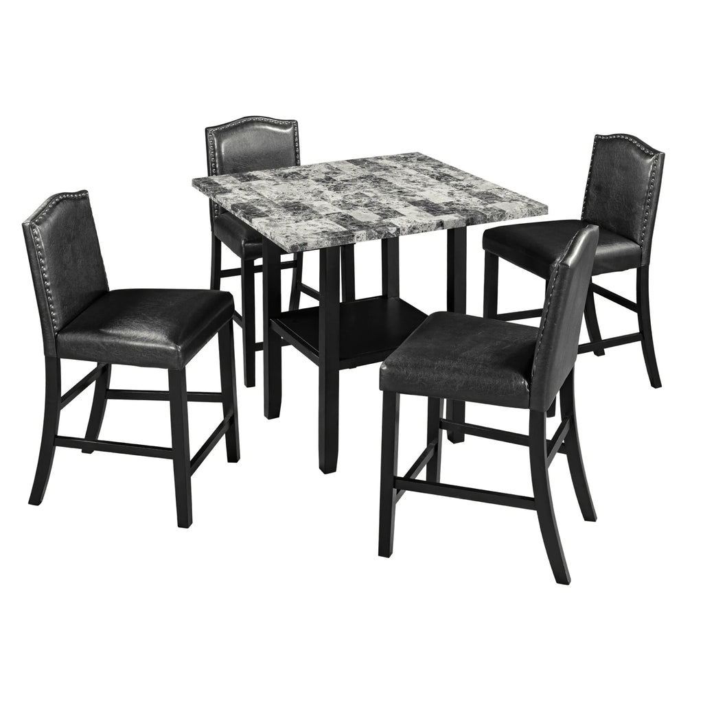 5 Piece Dining Set with 4 Chairs L46251