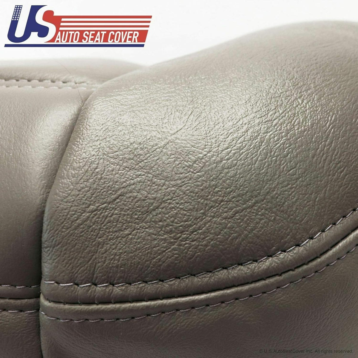 2003 to 2007 Hummer H2 Passenger Bottom Genuine Leather Seat Cover Wheat Gray D34412