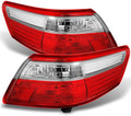 Red Clear Rear Tail Lights Pair B6227