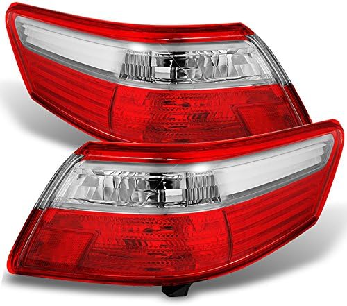 Red Clear Rear Tail Lights Pair B6227