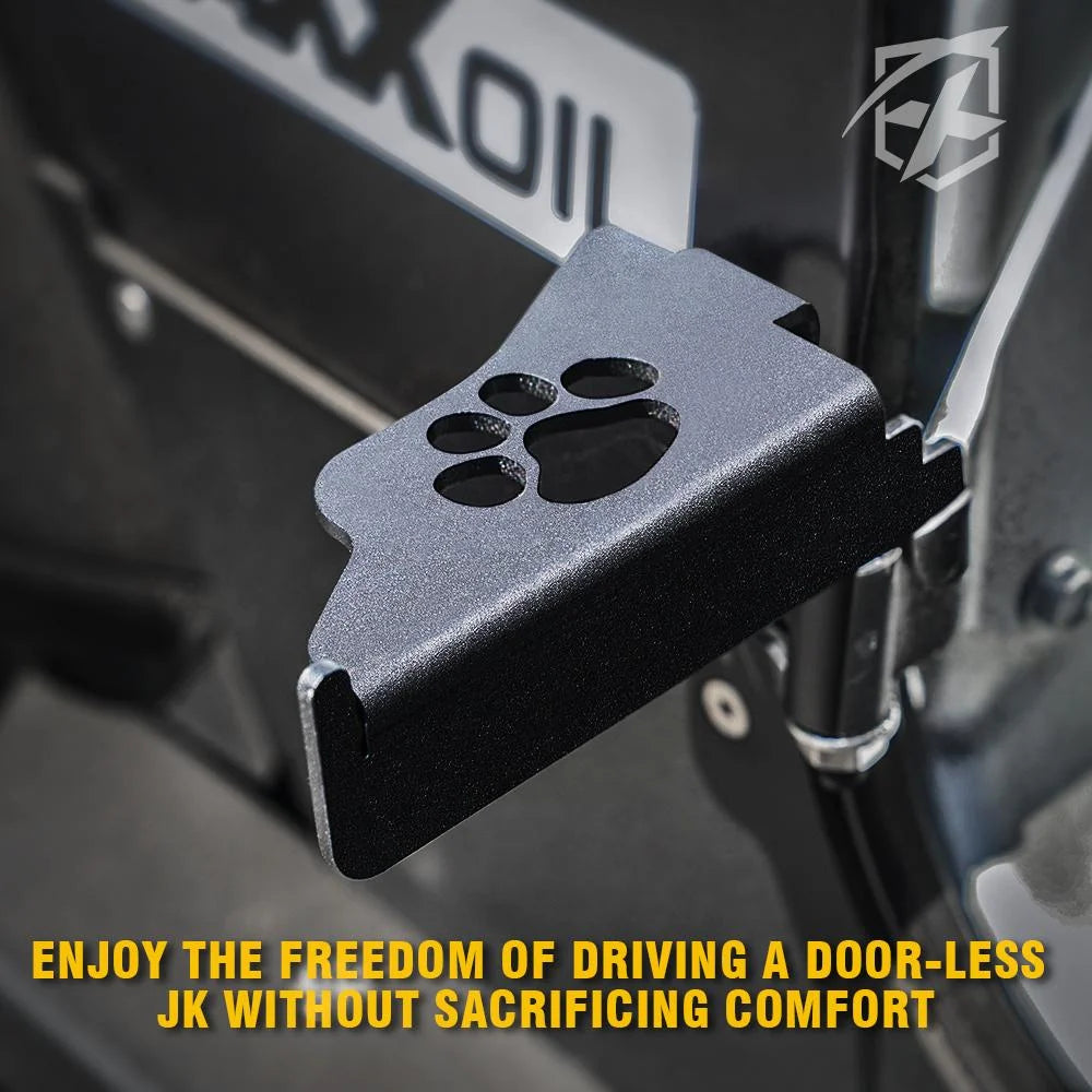 Front Exterior Door Hinge Foot Pegs with Paw Print E309