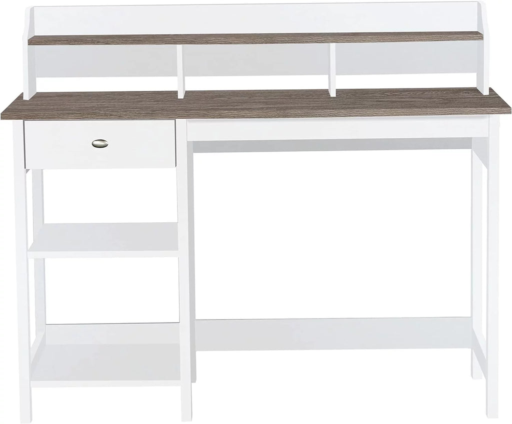Modern Wood Writing Desk with Hutch N7332