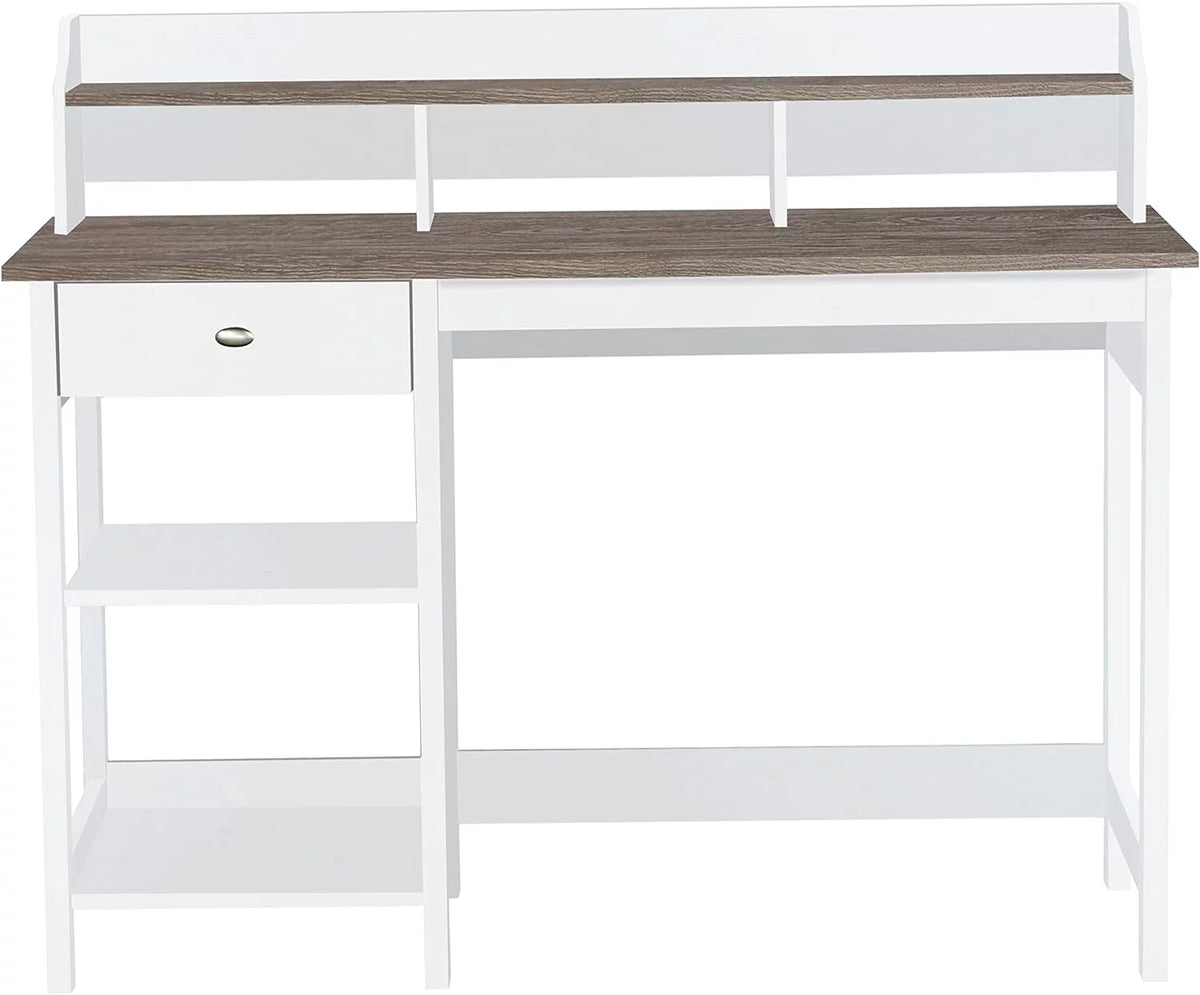 Modern Wood Writing Desk with Hutch N7332
