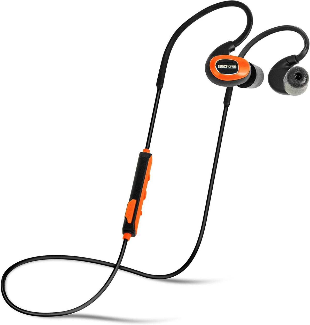 Safety Orange Bluetooth Earplug Headphones with Noise Cancelling Mic F62284
