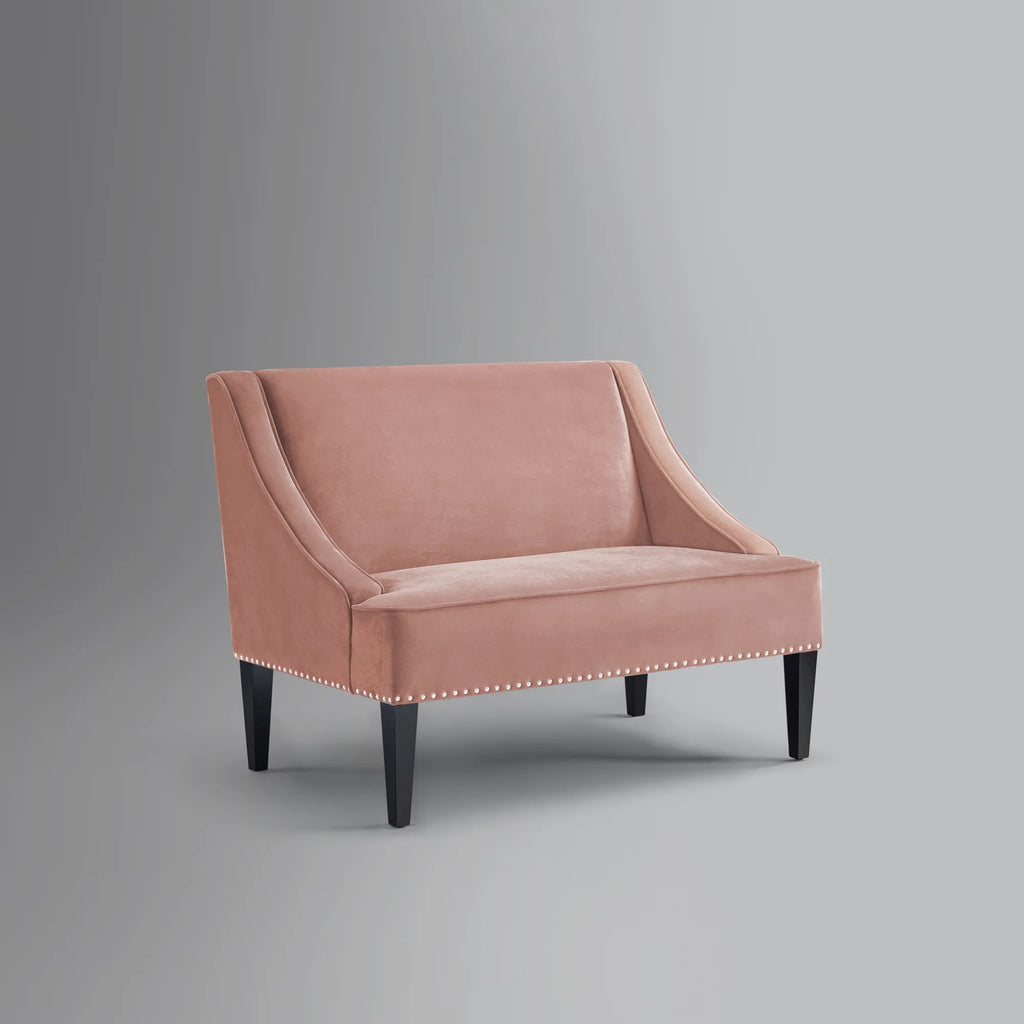 Blush Velvet Upholstered Bench U7731