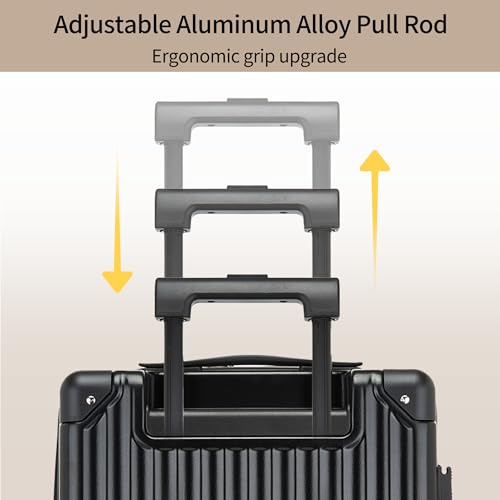 20 Inch Grey Hard Shell Carry On Luggage with Spinner Wheels G925