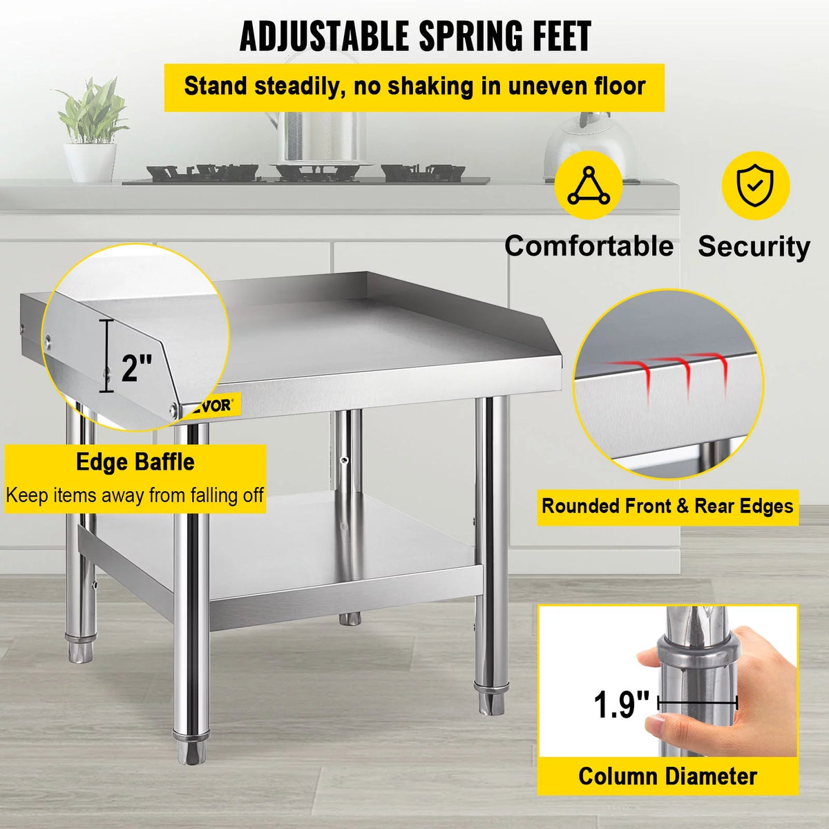 Stainless Steel Table 24 x 24 Inch Heavy Duty Workbench R2948