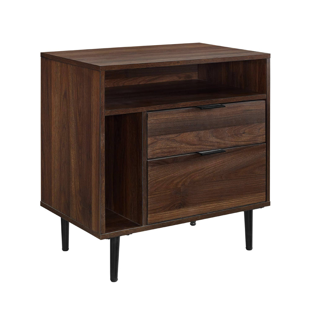 Dark Walnut Storage Side Table Z9730