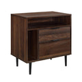 Dark Walnut Storage Side Table Z9730