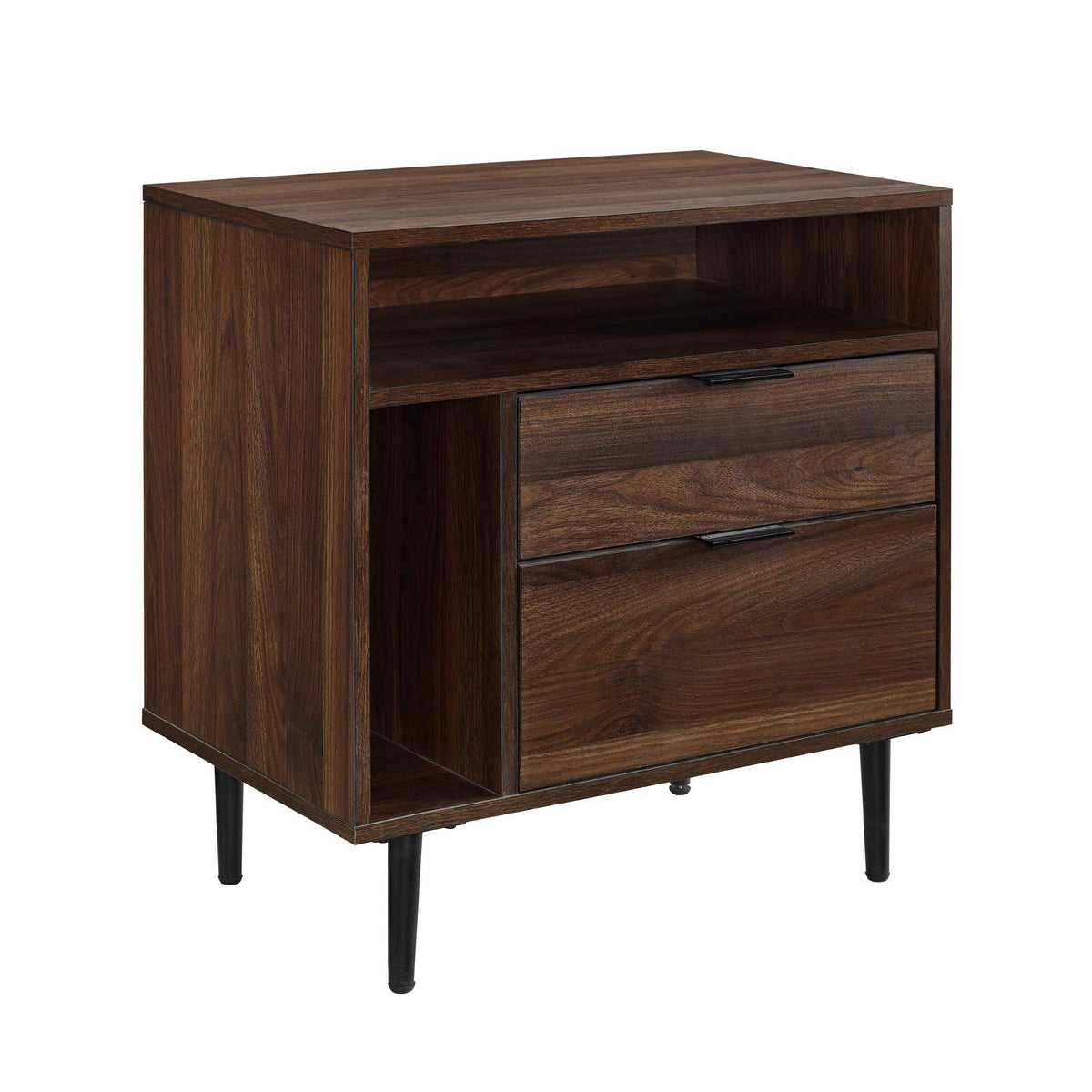 Dark Walnut Storage Side Table Z9730