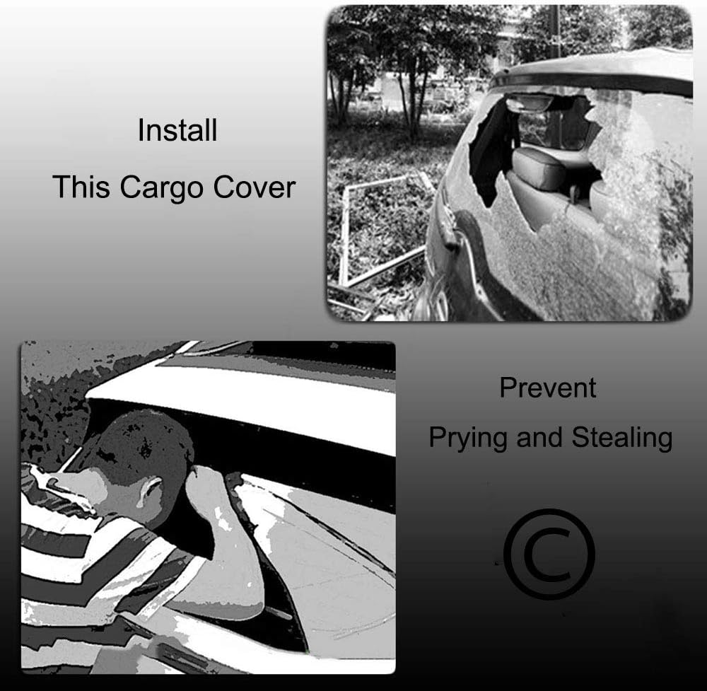 Retractable Cargo Cover Trunk Cover Black V130