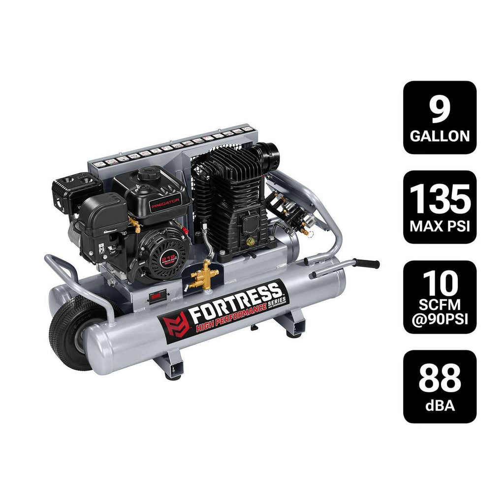 9 Gallon 135 PSI Gas Air Compressor E2945