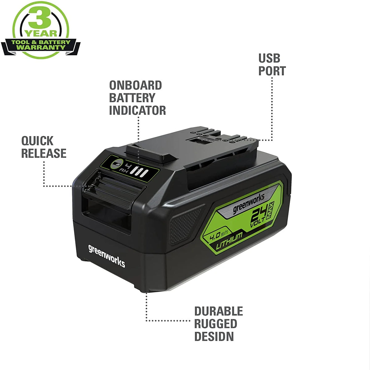 24V 4Ah USB Battery V847