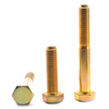 7/16x22-14 x 6 1/2x22 Coarse Thread Grade 8 Hex Cap Screw Alloy Steel Yellow Zinc Plated B19666