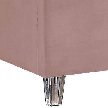Pink Velvet Twin Bed C51743
