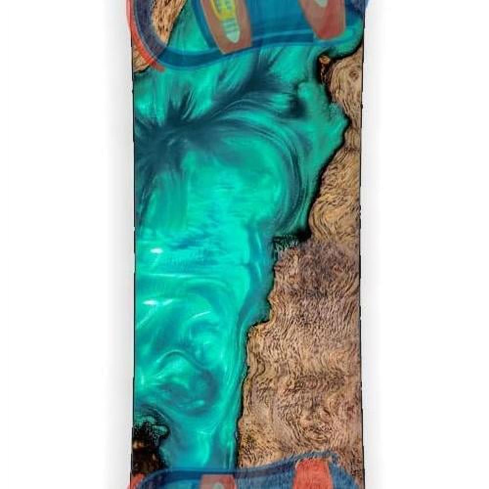 Aqua Resin Wood Snowboard Wrap Sticker Skin Cover J8580