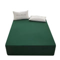 Dark Green Microfiber Queen Fitted Sheet, Deep Pocket 15 Inch N3804