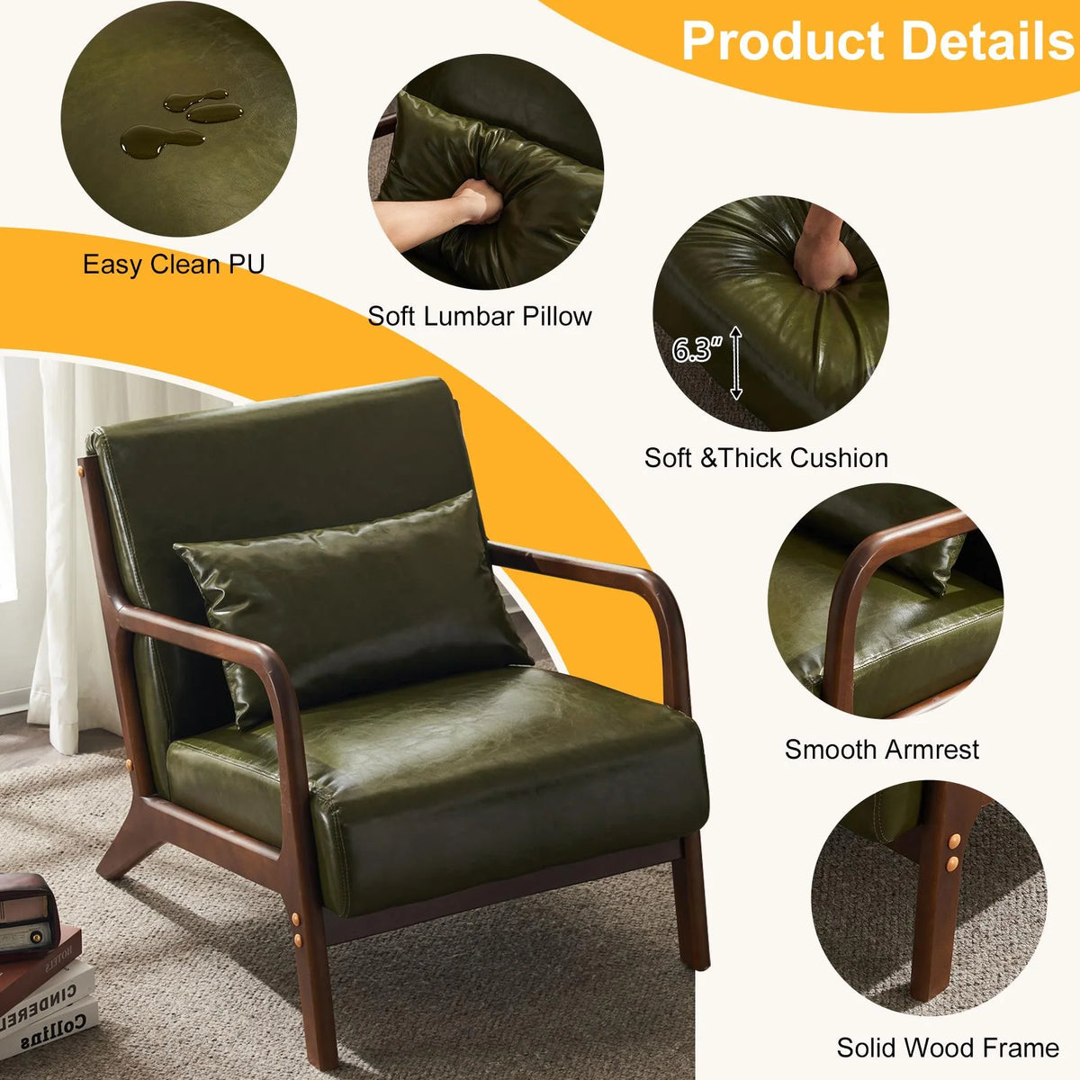 Beige Accent Chair Z253