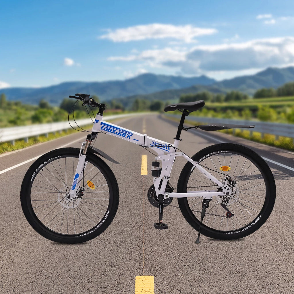 26 inch 21 Speed Full Suspension Folding Mountain Bike V4341